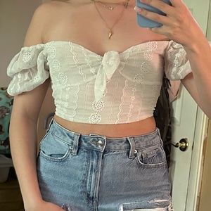 White off the shoulder top